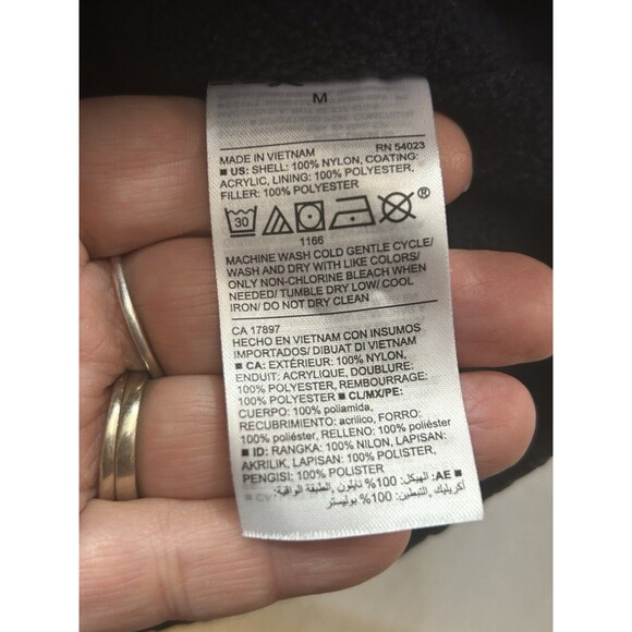 Old Navy Womens Puffer Vest Medium Navy Blue Full Zip Mock Neck Pockets - Picture 6 of 6